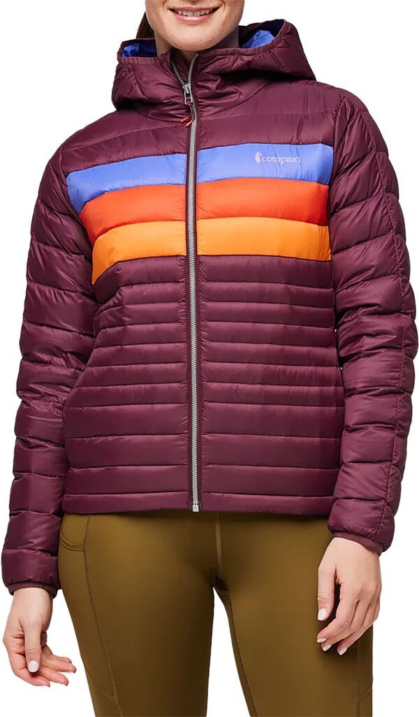 コートパクシー レディース アウター ジャケット・ブルゾン フーデッドジャケット ダウン Cotopaxi Womens Fuego Down Hooded Jacket Wine Stripes ワイン