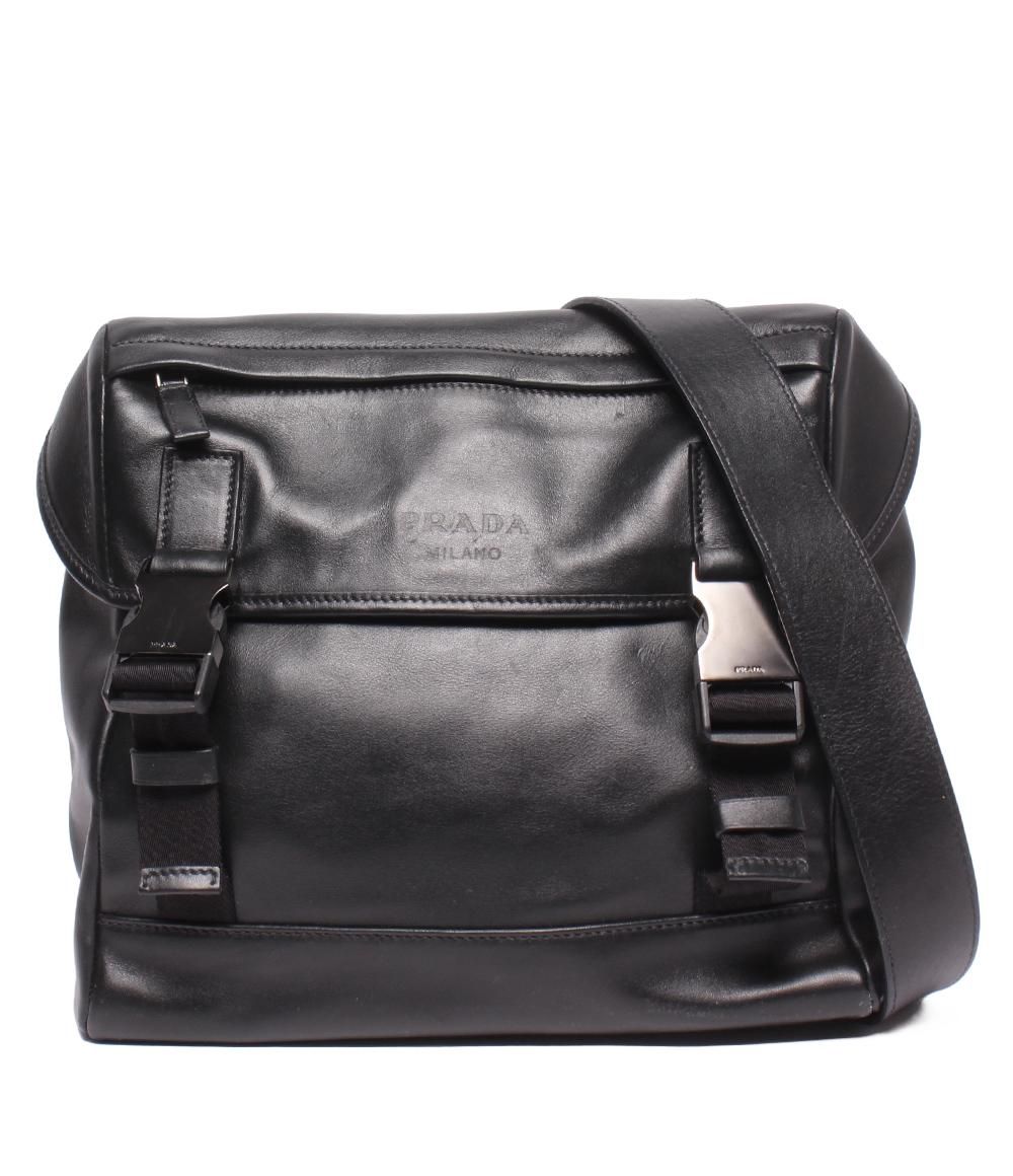 プラダ レザー ショルダーバッグ メッセンジャーバッグ 斜め掛け メンズ レディース PRADA