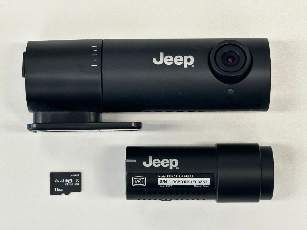 Jeep 純正 前後 ドライブレコーダー ERN DR-SJP1 ドラレコ DR ダッシュカム 車載カメラ 純正品/純正部品 フロント リア セット 中古美品 本体のみ SDカードフォーマット済み 配線なし 動作確認済み 現状品　②