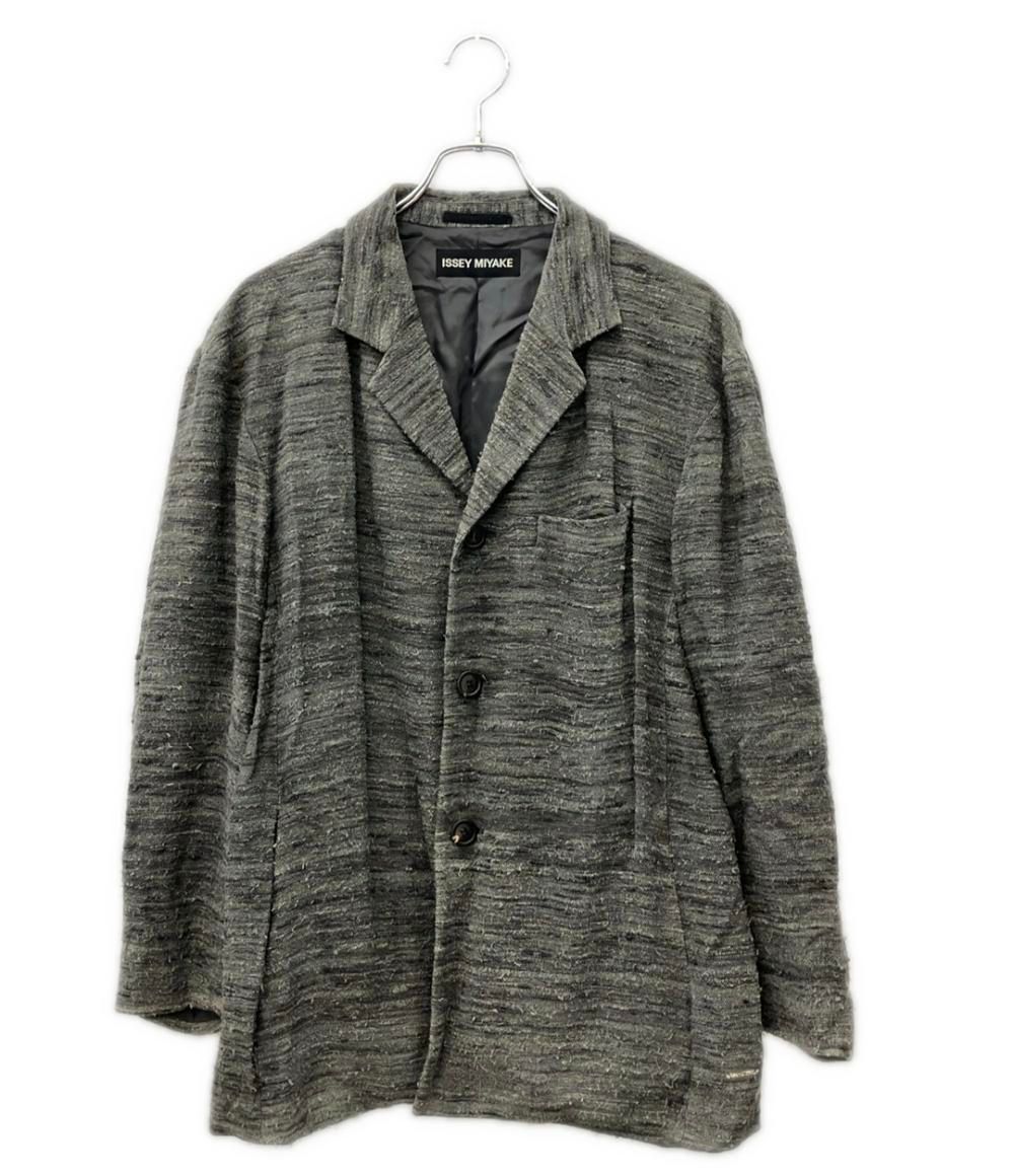 イッセイミヤケ メン シルクツイード テーラードジャケット メンズ SIZE 2 ISSEY MIYAKE MEN