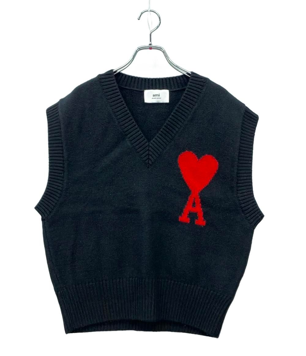 アミ アレクサンドル マテュッシ ニットベスト ハートロゴ レディース SIZE S ami alexandre mattiussi