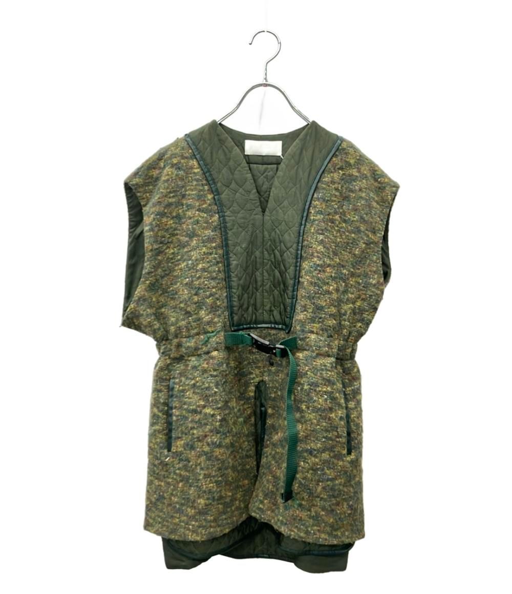 訳あり マメクロゴウチ ベスト アルパカ カーキ MM22FW-JK049 レディース SIZE 2 (M) mame kurogouchi