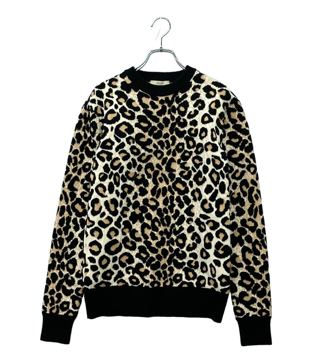 セリーヌ 長袖ニット ヒョウ柄 レディース SIZE XS CELINE