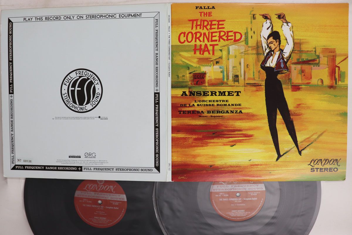 2discs LP テレサ・ベルガンサ, エルネスト ファリャ 三角帽子（全曲） ORG102 ORIGINAL RECORDINGS /00660