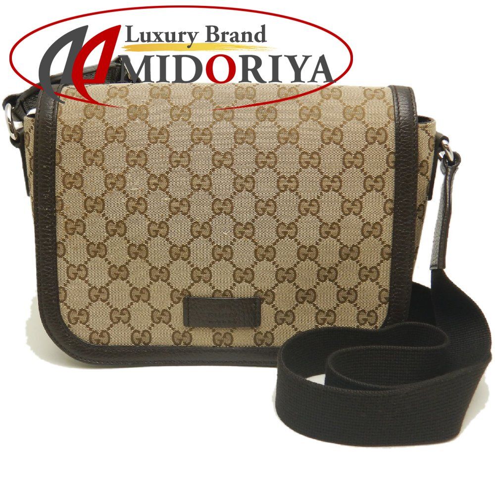 GUCCI グッチ 449172 ショルダーバッグ GGキャンバスxレザー ベージュ アウトレット レディース /253782【中古】