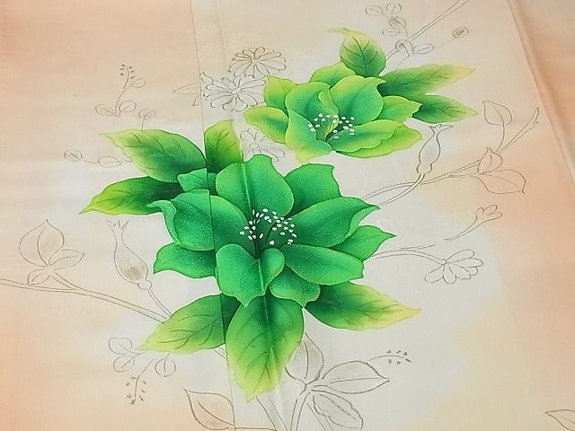 通販公式オンラインストア ≪8419≫ 作家物 草花文様 手描き創作訪問着 美