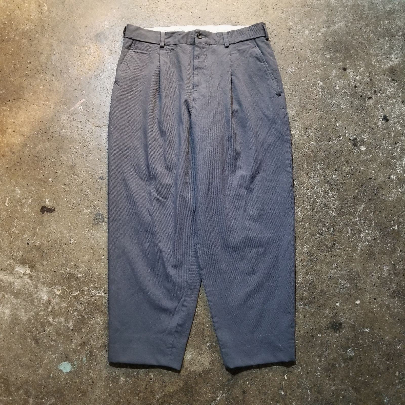 COMME des GARCONS HOMME DEUX 22aw 染色加工1タックテーパードパンツ M コムデギャルソンオムドゥ グレー 2022aw AD2022