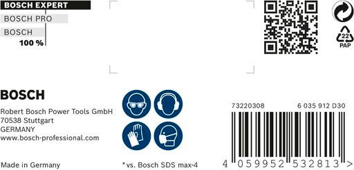 Bosch1xEXPERTSDSmax-8Xハンマードリルビット(軟石堅石Ø1400mmProfessionalアクセサリーロータリーハンマー)