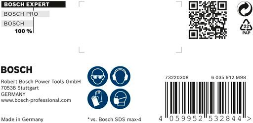 BoschProfessional1xEXPERTSDSmax-8Xハンマードリルビット(軟石堅石コンクリート鉄筋コンクリートコンクリート建築用ブロックØ1400x940mmハンマードリル用アクセサリー)
