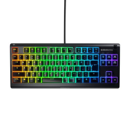 SteelSeriesゲーミングキーボードテンキーレス有線Apex3TKL日本語配列静音スイッチIP32防滴24キー同時押し対応ブラック