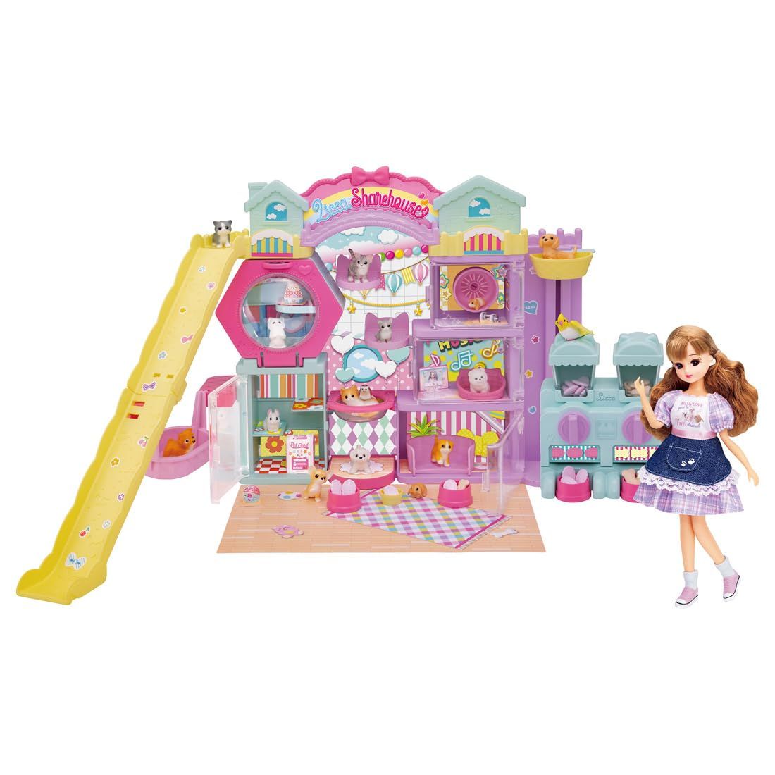 タカラトミー(TAKARA TOMY) リカちゃん わんにゃんシェアハウス DX 着せ替え おままごと おもちゃ 3歳以上 [DX版]