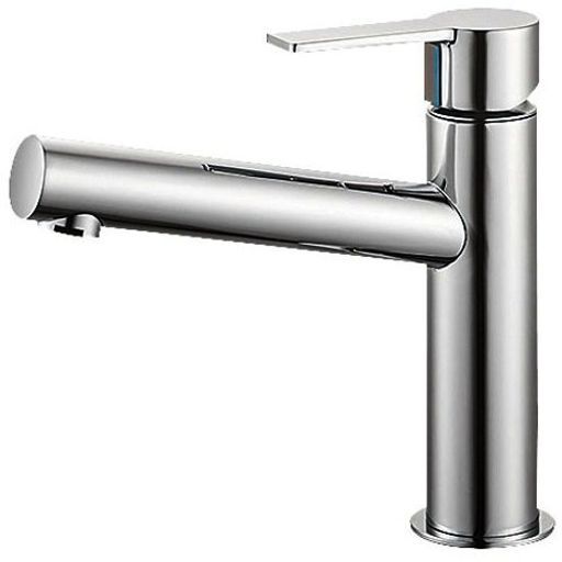 SANEI(サンエイ)洗面用シングルワンホール洗面混合栓スリムタイプ泡沫吐水K4750NV-13