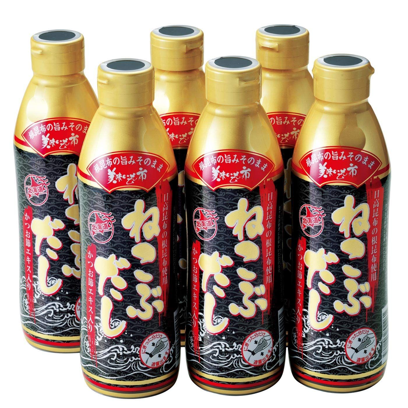 ＴＶ通販で放送「ねこぶだし」450ml×6本セット レシピ付き 濃縮タイプ だし 出汁 こんぶ 昆布 和風だし 北海道とれたて！美味いもの市
