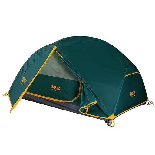 QEZERテント1/2人用ドーム型二重層軽量コンパクト簡単設営耐水圧PU5000mm7001アルミポールSBSジッパー広い前室登山ツーリングキャンプアウトドアカラフルデザイン収納袋付き