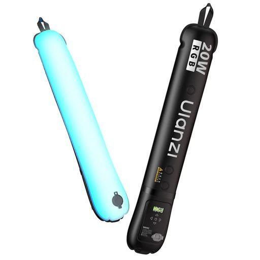 UlanziUA20C20WRGBエアチューブライトLEDビデオライト1800K-10000K無段階調光超高輝度2500mAhType-C充電式防水簡単収納収納袋付属自撮り/商品撮影/動画撮影に適用