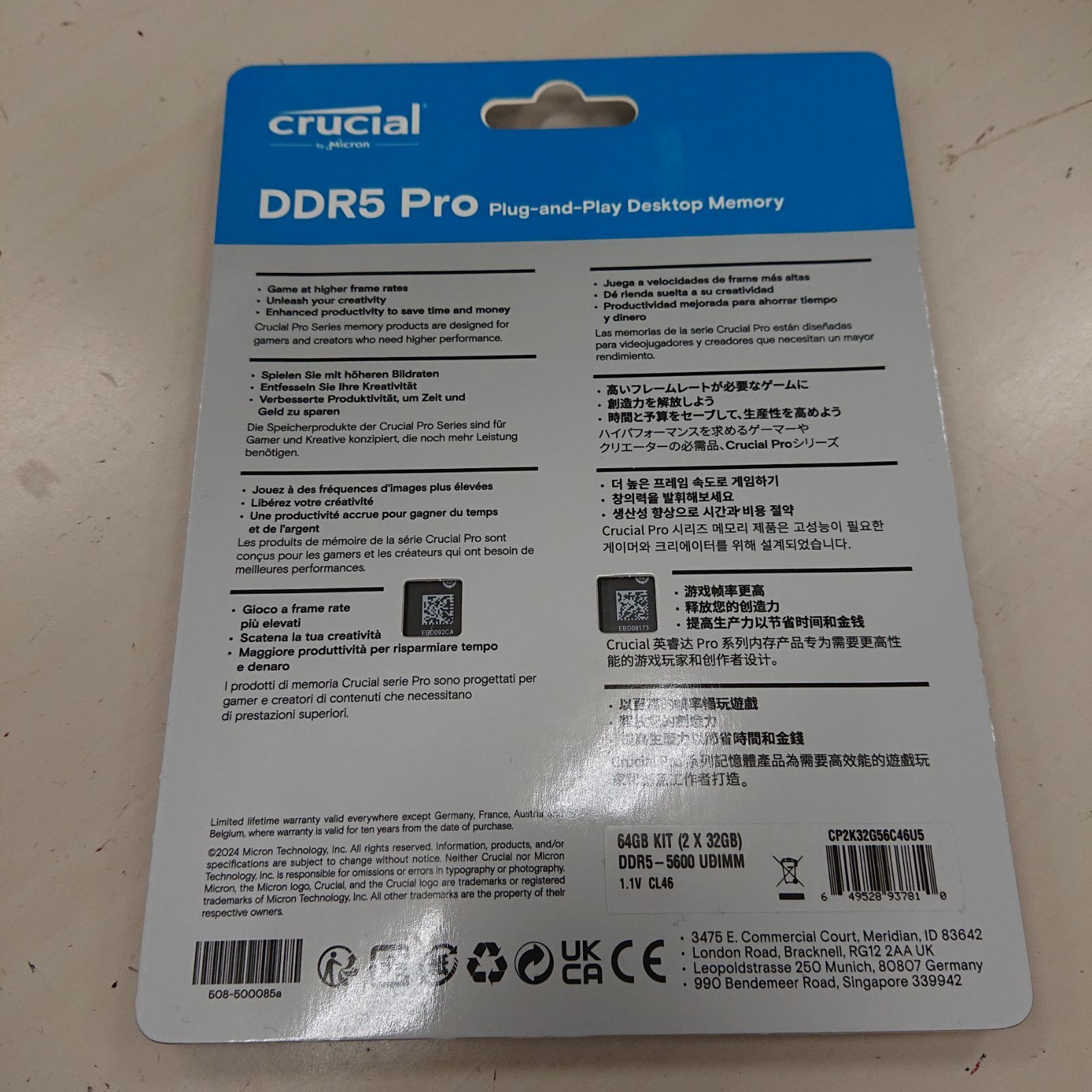 Crucial DDR5 64GB×2 未開封新品 メモリ - メルカリ
