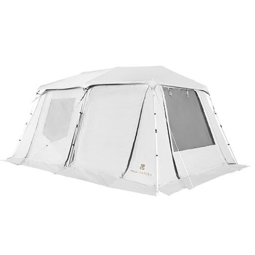 MOBIGARDENテントワンタッチウトドアファミリー大型4-6人用キャンピング小屋ロッジ型設営簡単uvカットTiBlack新型素材耐水圧4000mm4シーズン公園初心者適用可能(MountainLive