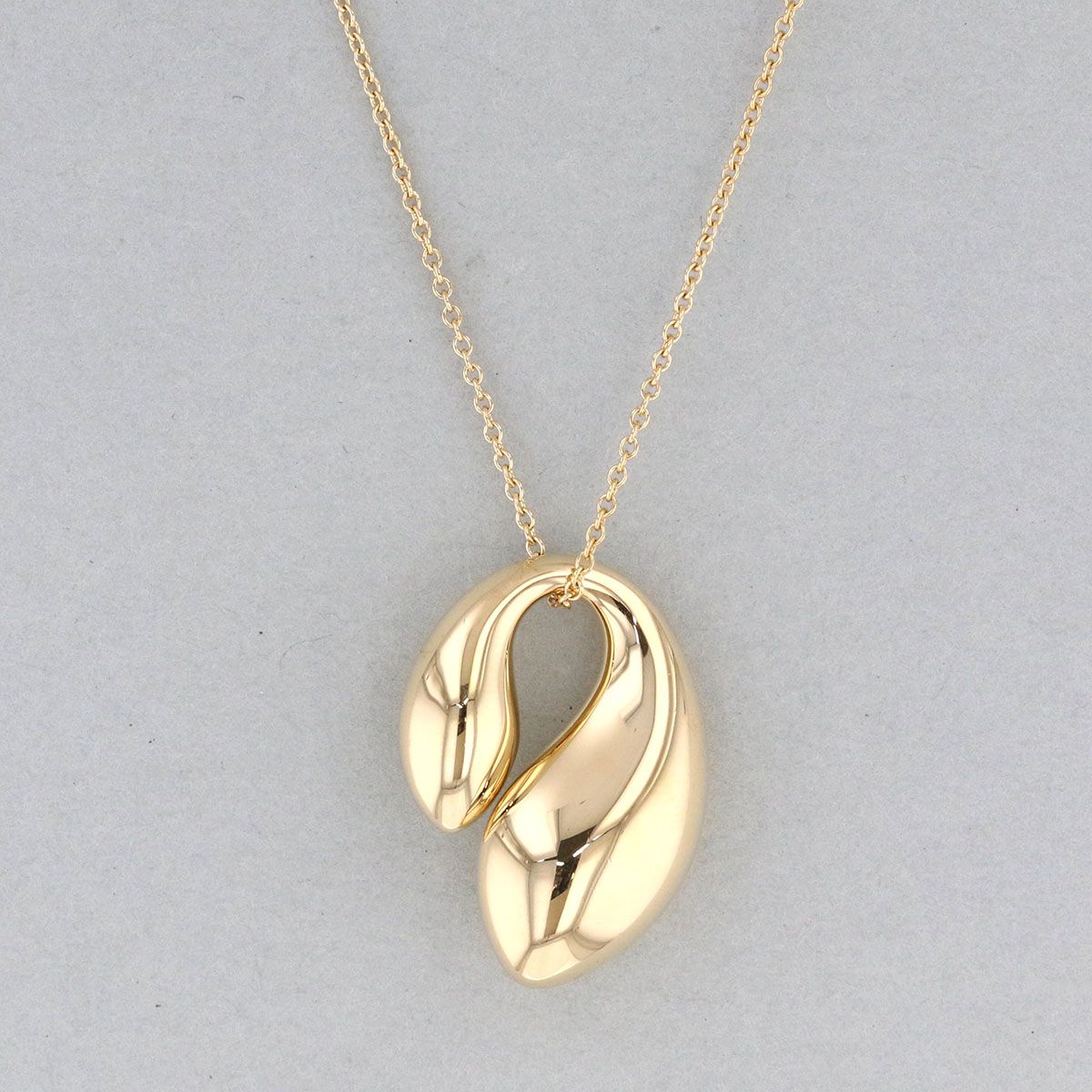 TIFFANY&Co. ティファニー ダブルティアドロップ ネックレス 750YG ネックレス レディース K18イエローゴールド ゴールド 中古
