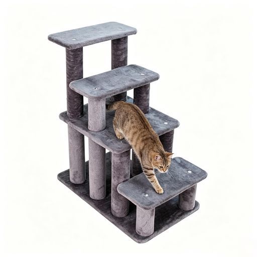 猫階段キャットタワー猫ステップドッグステップ犬階段ペット階段猫タワー滑り止め高齢子猫子犬ジャンプ練習用登りやすい4段階段
