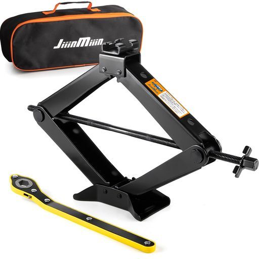 JiiinMiiinパンタジャッキ3.0T機械式ジャッキ【新型】効率アップ車両メンテナンス用タイヤ交換パンク修理チェーン脱着軽量コンパクトダブルトゥース螺旋式