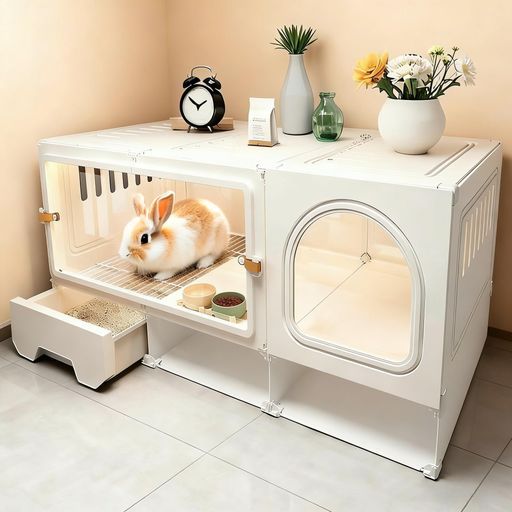 小動物用ケージペットケージ大型長さ106x幅46x高さ52.5cm犬フェンス引き出し式トレー付き掃除しやすい頑丈多機能脱走防止組立簡単家庭飼育留守番管理犬・猫・ウサギなどのペットに最適(…
