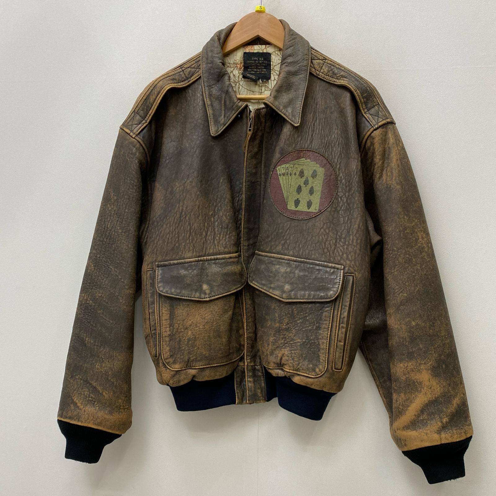 【加古川店】 中古 AVIREX | アヴィレックス ミリタリーコート A-2ピンナップガール ブラウン サイズ：S 【93】