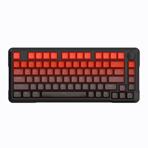 ゲーミングキーボード磁気スイッチラピッドトリガー対応0.1~4.0mm調整可能8000Hz高速応答ホットスワップガスケットマウント構造ノブ付きRGBPBTキーキャップ75%コンパクト有線英語配列