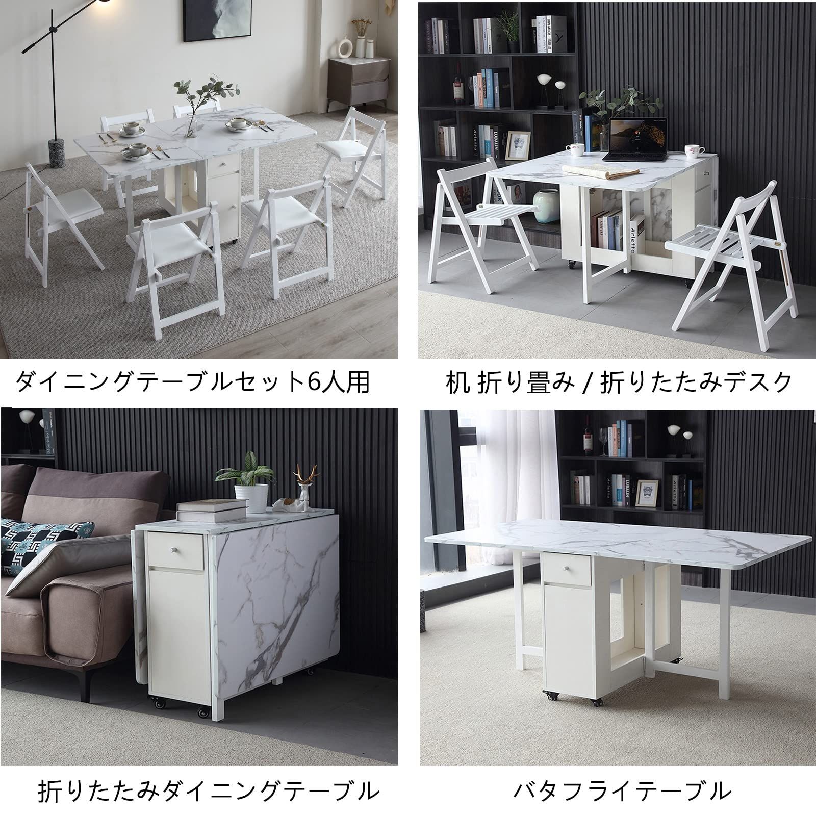 数量限定】移動・伸縮可能なキッチンテーブル 省スペース（グレー 