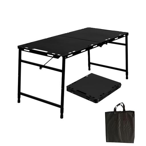 TAISOCAキャンプテーブル折りたたみ式ポータブル高さ調節可能(48-60cm)軽量カーボンスチールアウトドアテーブルキャンプハイキング用