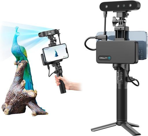 Creality3DスキャナーCR-ScanFerretPro3D印刷用、ワイヤレススキャン手ぶれ防止トラッキング付きアップグレードハンドヘルドスキャナー、高速フルカラースキャン、0.1mm精度iOS/Androidフォン