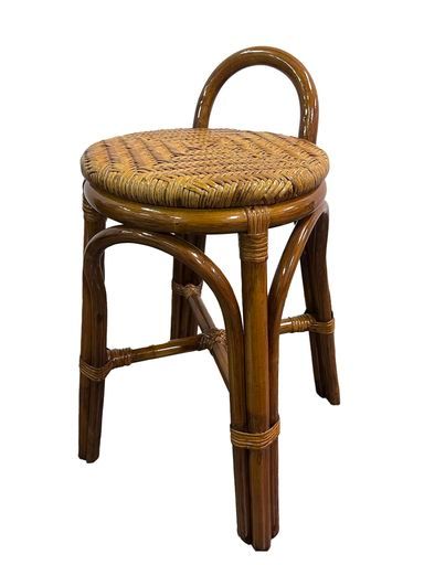 大竹産業ラタンチェア籐の椅子カウンターチェア木製ブラウン37x36x60cm座面高さ50cmキッチンチェア立ち作業チェアラタンチェアBL-KH-50