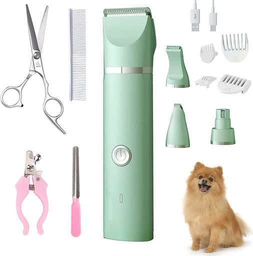 FIREBULL犬バリカン犬猫ペット用バリカン充電式コードレス4種類刃ヘッドペットグルーミングセットペットバリカン足裏全身IPX7防水全身水洗い可低騒音低振動ハイスペック(コームガイドを…