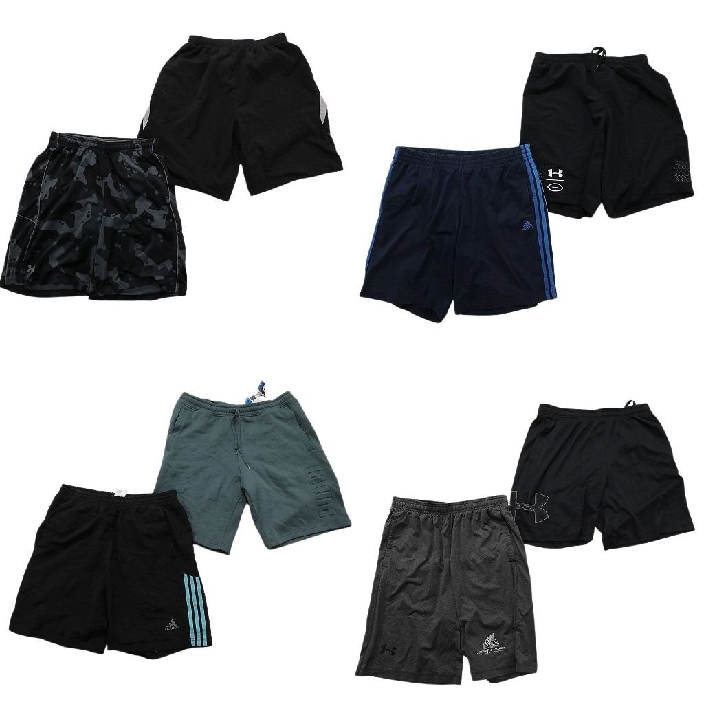 古着卸 まとめ売り スポーツブランドMIX ショートパンツ 8枚セット ( メンズ L ) リーボック アディダス プーマ 中古 古着 NE6381