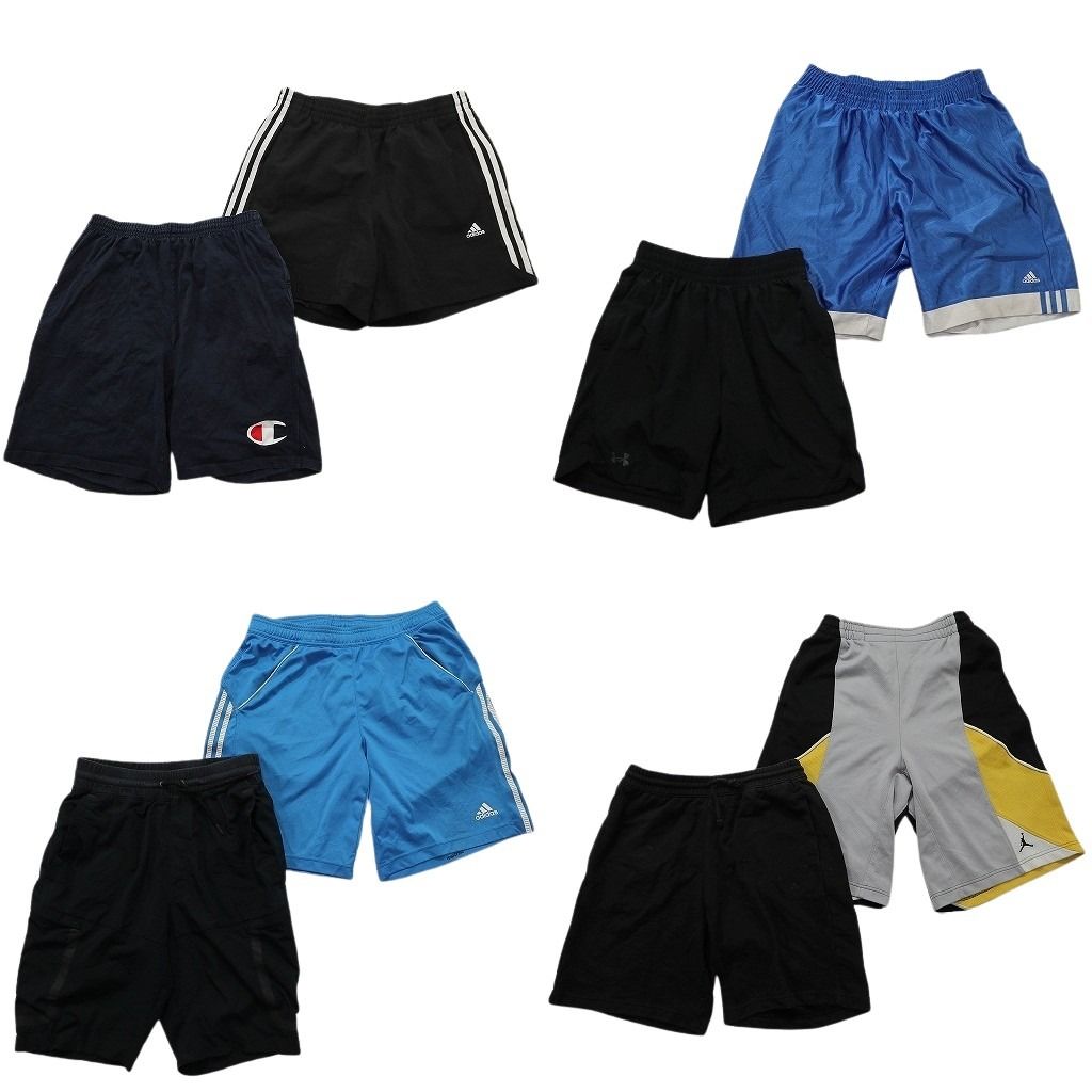 古着卸 まとめ売り スポーツブランドMIX ショートパンツ 8枚セット ( メンズ M ) チャンピオン アディダス アンダーアーマー 中古 NE6386