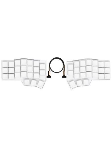 Koravax分离型キーボードCorneChoc46キー左右分离型英语配列ロープロァイルメカカニカルキーボード携带RGBバックライト搭载薄型エルゴノミクスホ