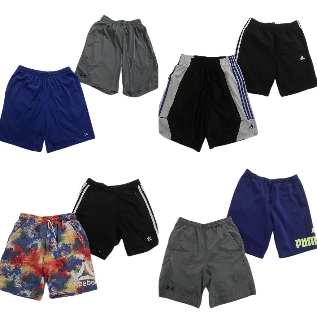 古着卸 まとめ売り スポーツブランドMIX ショートパンツ 8枚セット ( メンズ M ) アディダス リーボック チャンピオン 中古 古着 NE6462