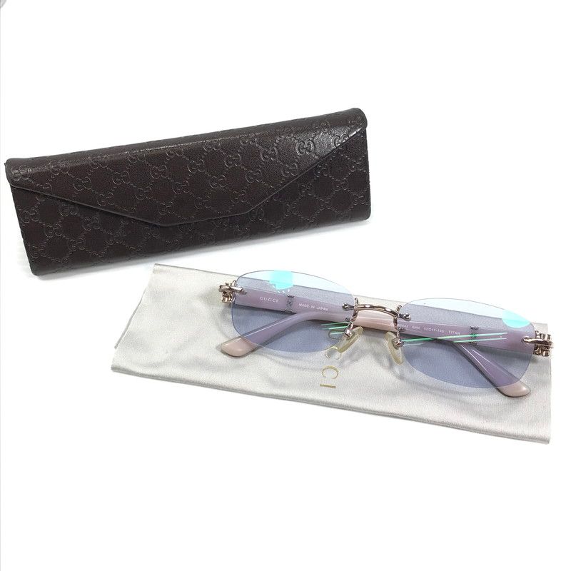 【現状渡し品】 GUCCI グッチ RIMLESS GLASSES GG-8554J リムレスグラス 眼鏡 アイウェア アクセサリー 度入り 【203-260507-na-02-tag】