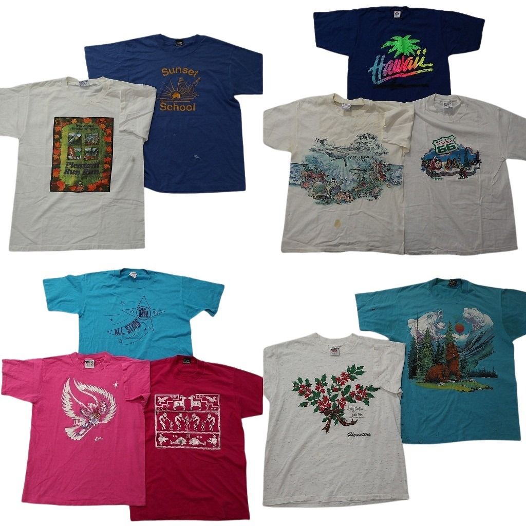 古着卸 まとめ売り シングル Tシャツ 10枚セット ( メンズ L ) ジャージーズ アニマル 動物 英文字プリント 中古 古着 NE6560 8,880円