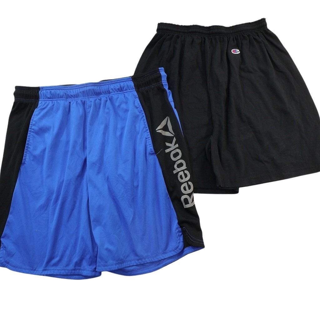 古着卸 まとめ売り スポーツブランドMIX ショートパンツ 8枚セット ( メンズ XL ) チャンピオン アディダス リーボック 中古 古着 NE6562