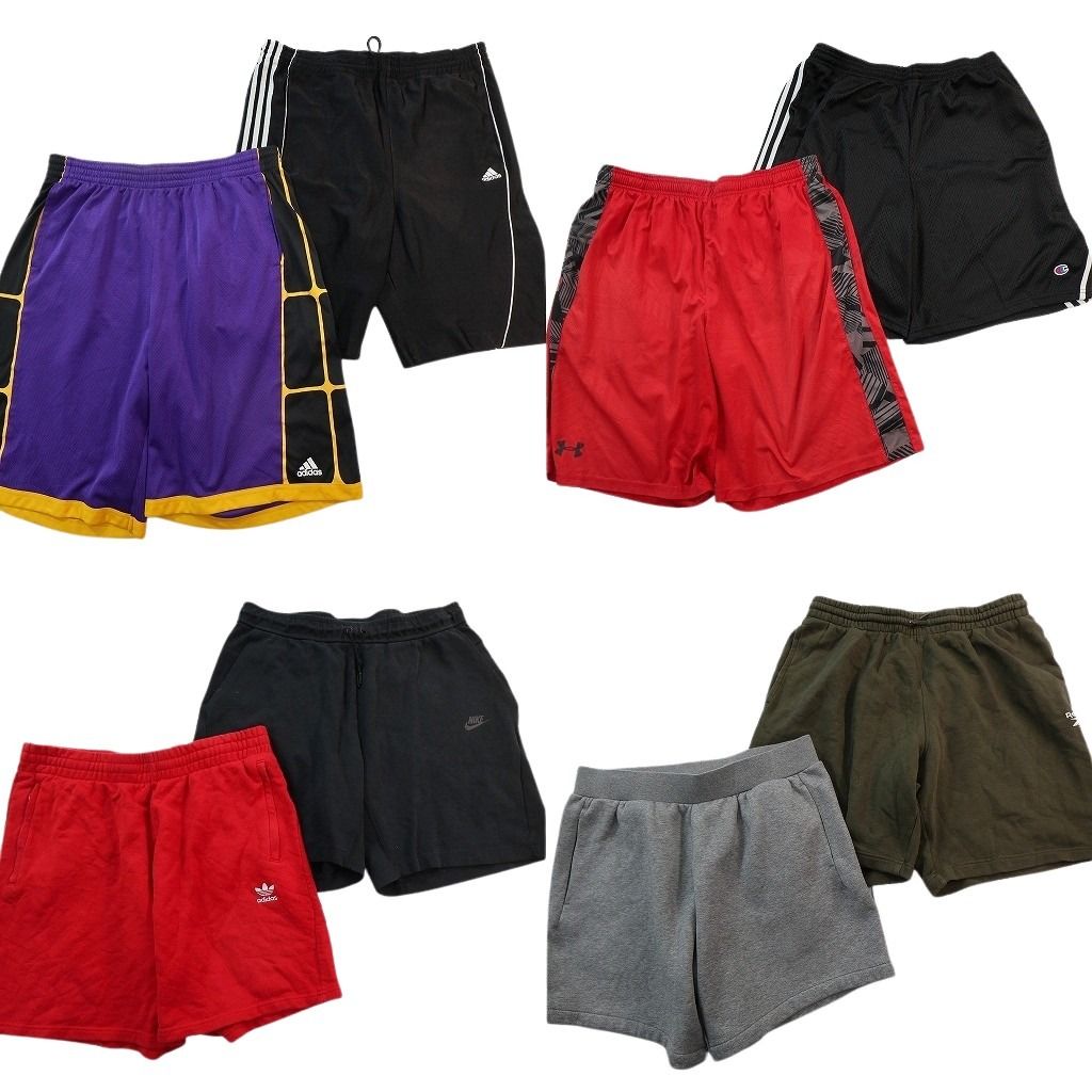 古着卸 まとめ売り スポーツブランドMIX ショートパンツ 8枚セット ( メンズ L/XL ) チャンピオン リーボック ナイキ 中古 古着 NE6563 6,191円