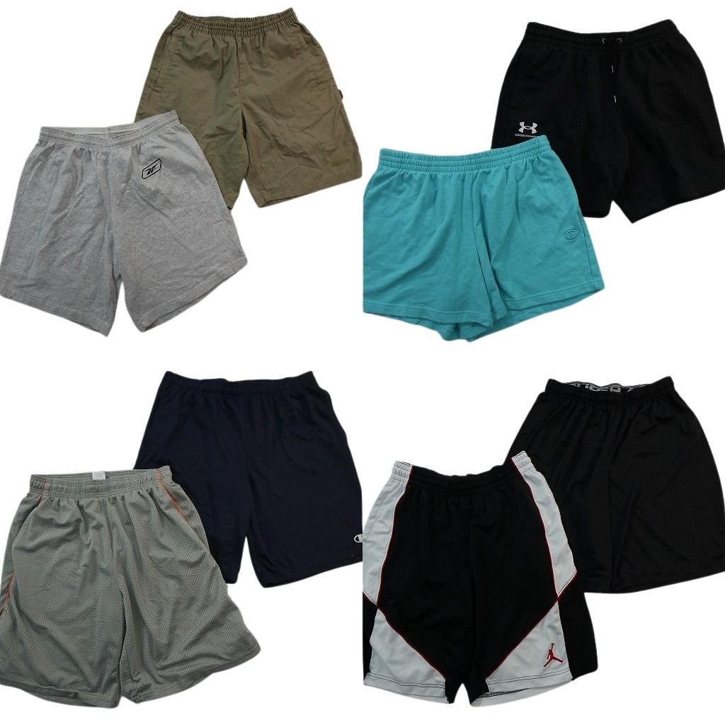 古着卸 まとめ売り スポーツブランドMIX ショートパンツ 8枚セット ( メンズ L ) チャンピオン アディダス ジョーダン 中古 古着 NE6568