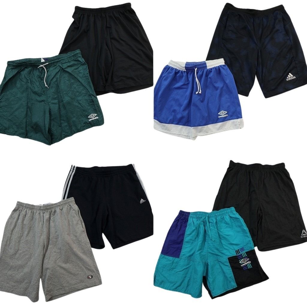古着卸 まとめ売り スポーツブランドMIX ショートパンツ 8枚セット ( メンズ M ) リーボック チャンピオン アディダス 中古 古着 NE6570