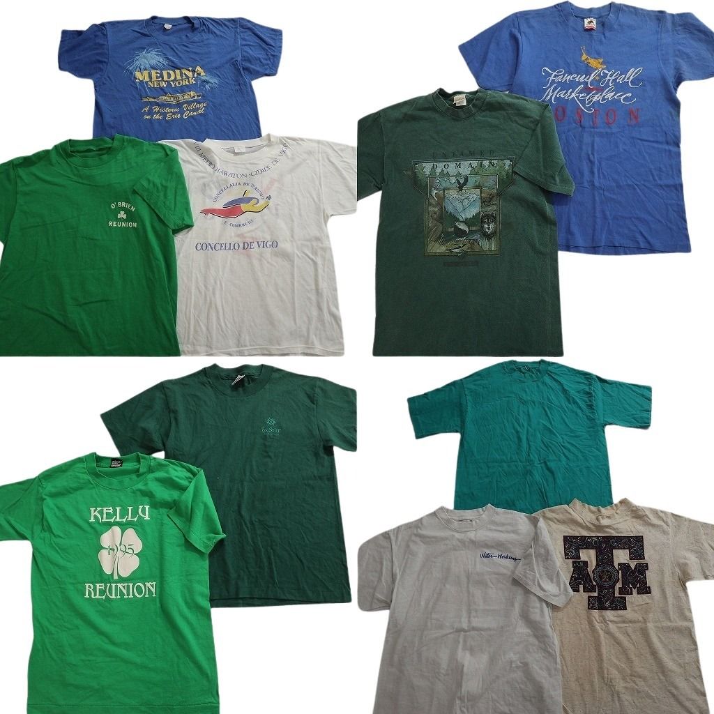 古着卸 まとめ売り シングル Tシャツ 10枚セット ( メンズ M ) フルーツオブザルーム ワンポイント 英文字プリント 中古 古着 NE6688