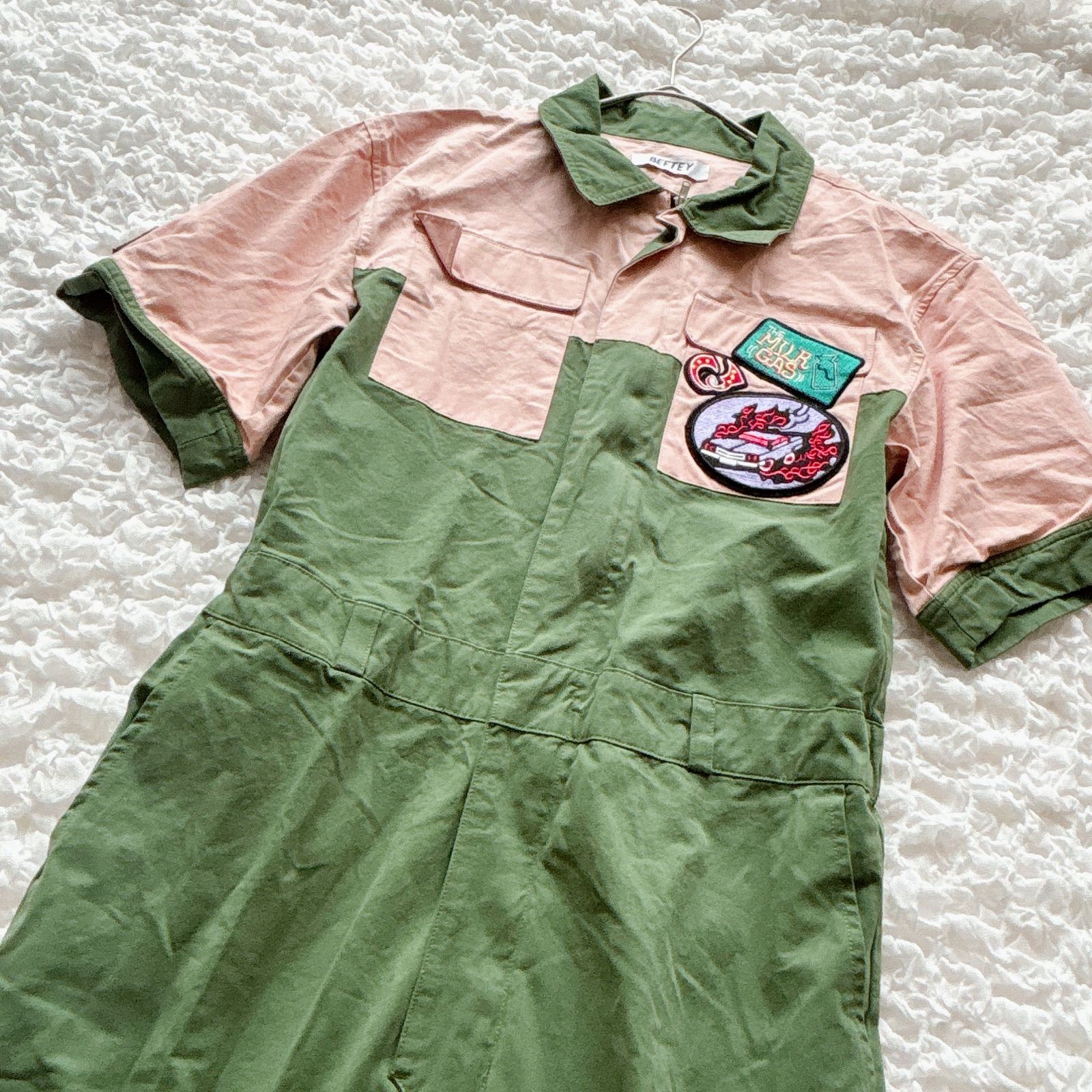 BEFTEY ビフティー　オーバーオール　刺繍つなぎ　オールインワン　レア　希少