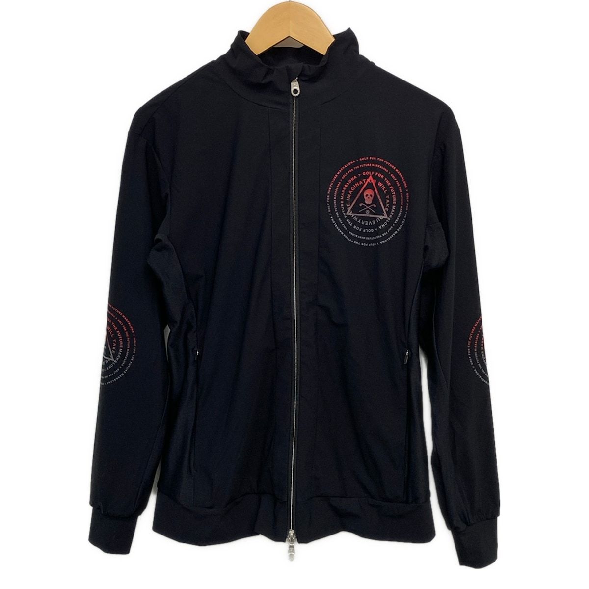 MARK&LONA(マークアンドロナ) ブルゾン サイズ46 XL メンズ美品 黒×レッド ジップアップ/春・秋物 16,125円