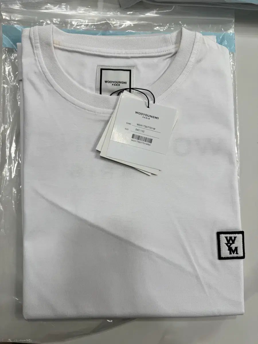 WOOYOUNGMI ウーヨンミ バックロゴ 白 54サイズ 新品