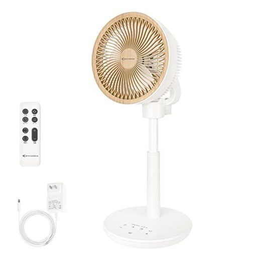 MYCARBONサーキュレーター静音DCモーターリビング扇風機パワフル送風省エネ上下左右首振り8段階風量リモコン付きタイマー機能小型空気循環部屋干し衣類乾燥