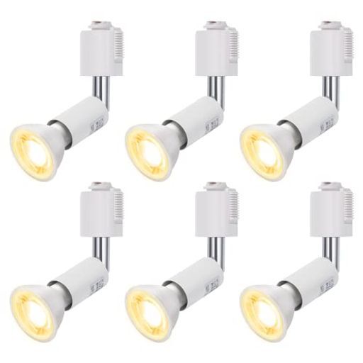 DiCUNOダクトレール用スポットライトE11口金LED電球付きライティングバー用スポットライト6W60Wハロゲン電球相当LEDスポットライト電球色2700Kダクトレール用器具本体白高輝度広角非調光6個入
