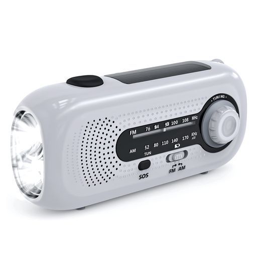 防災ラジオ手回し充電ラジオLED懐中電灯緊急ラジオソーラー充電ラジオ5つのランプビーズLED4速スイッチラジオ小型AM/FM持ち運べやすい気象ラジオ重さ約250g災害用ラジオSOSアラート付き大…