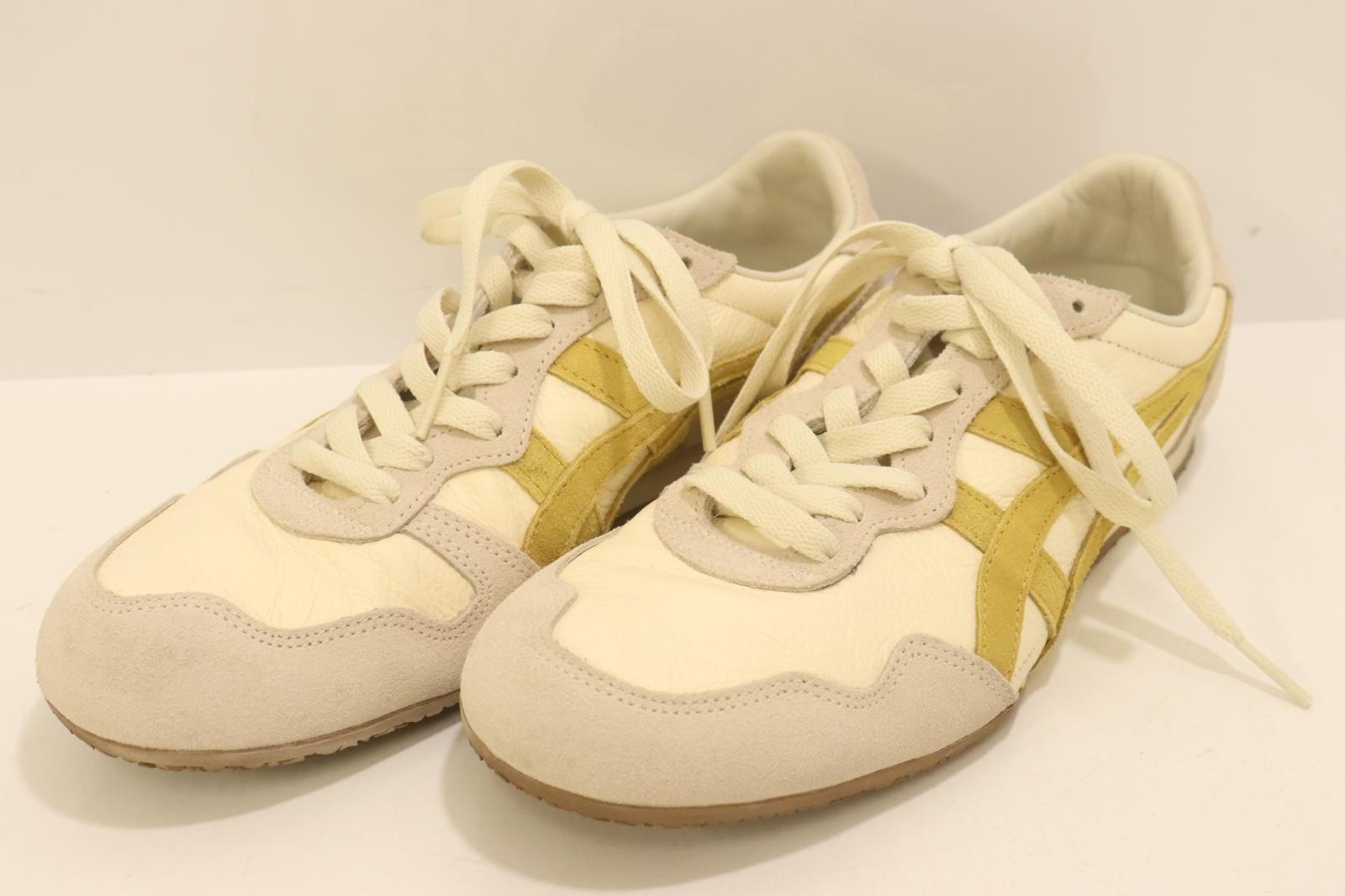 【中古】 Onitsuka Tiger レディーススニーカー 25cm SERRANO VIN BIRCH Onitsuka Tiger 25cm 白 ホワイト ベージュ 肌色 ロゴ 1183C285 7,022円